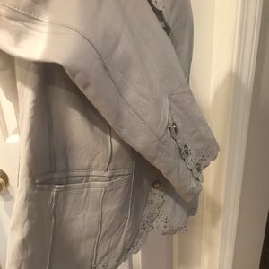 White genuine lame  jacket